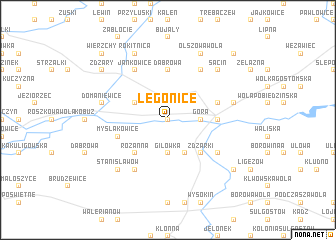 map of Łęgonice