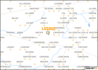 map of Le Gour