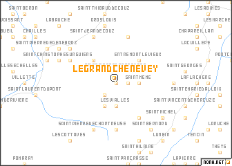 map of Le Grand Chenevey