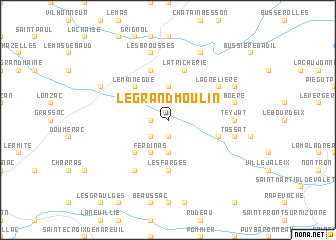 map of Le Grand Moulin
