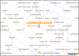 map of Le Grand Plessis