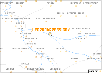 map of Le Grand-Pressigny
