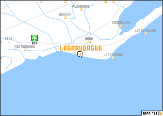 map of Le Grau-dʼAgde