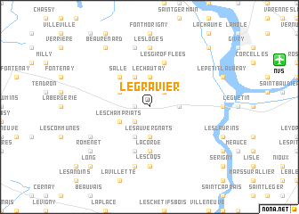 map of Le Gravier