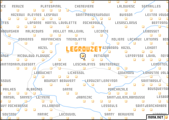 map of Le Grouzet