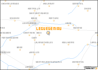 map of Le Guédéniau