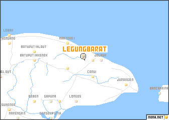 map of Legung Barat