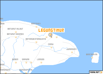 map of Legung Timur