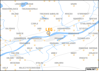 map of Łęg