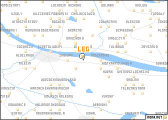 map of Łęg