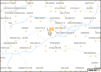 map of Łęg