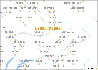 map of Le Haut Vernet