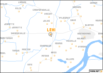 map of Lehi