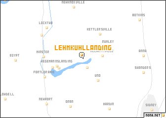 map of Lehmkuhl Landing