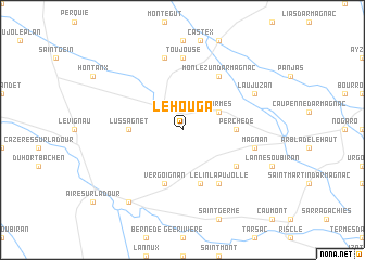 map of Le Houga