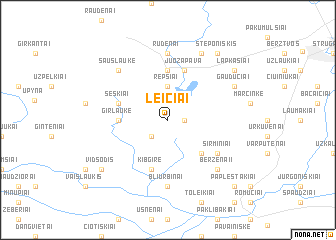 map of Leičiai