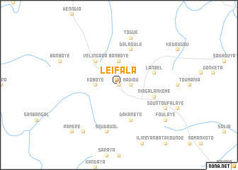 map of Leïfala