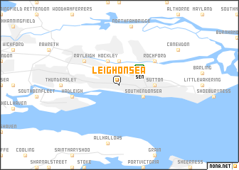 map of Leigh-on-Sea