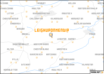 map of Leigh upon Mendip