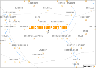 map of Leignes-sur-Fontaine