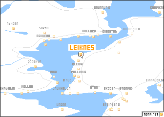 map of Leiknes