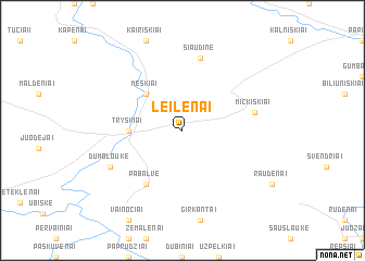 map of Leilėnai