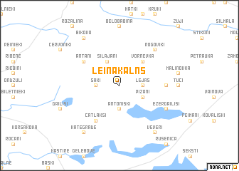 map of Leinakalns