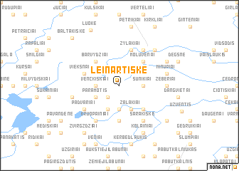 map of Leinartiškė