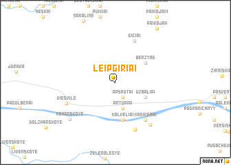 map of Leipgiriai