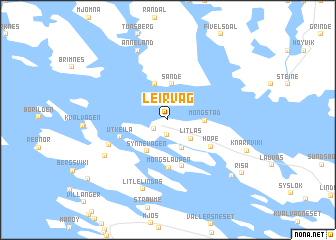 map of Leirvåg