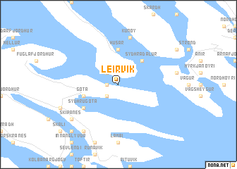 map of Leirvík