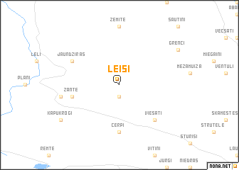 map of Leiši