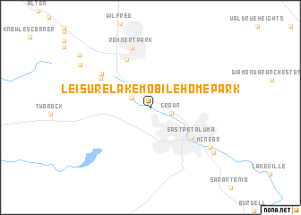 map of Leisure Lake Mobile Home Park