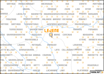 map of Lejène