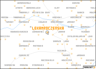 map of Łęka Mroczeńska