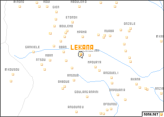 map of Lékana