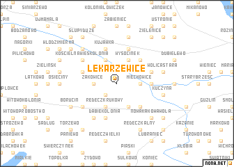 map of Lekarzewice