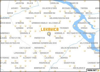 map of Łękawica