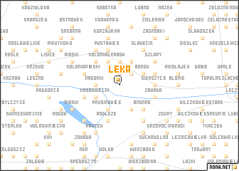 map of Łęka