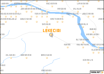 map of Lekėčiai