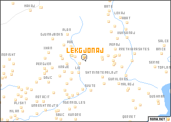 map of Lekgjonaj