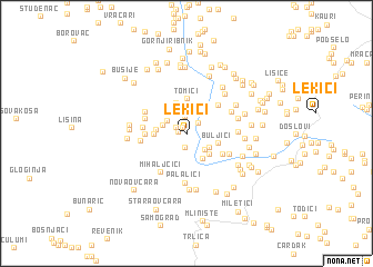 map of Lekići