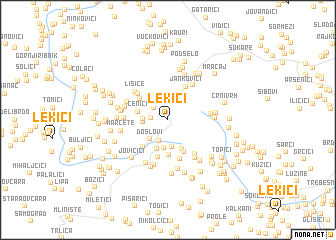 map of Lekići