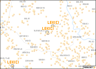 map of Lekići