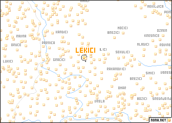 map of Lekići