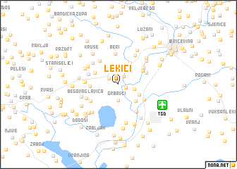 map of Lekići