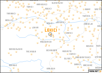 map of Lekići