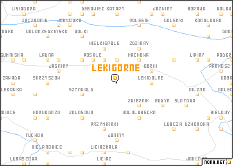 map of Łęki Górne