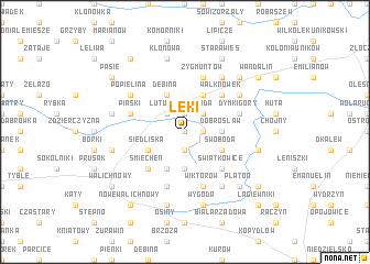 map of Łęki