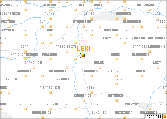 map of Łęki